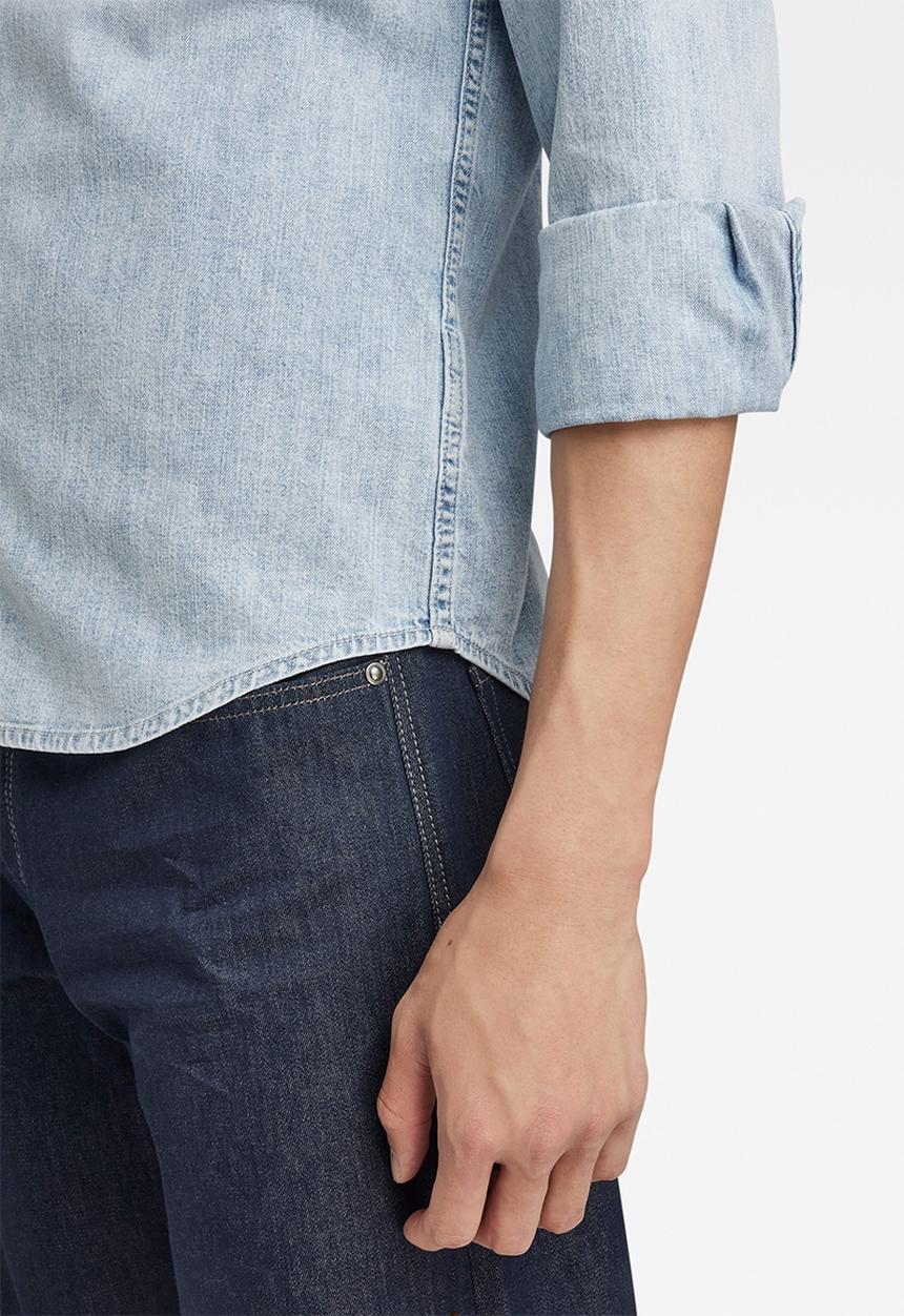 G-STAR - Slim Denim shirt Asinart 8oz denim  - sun faded blue mist