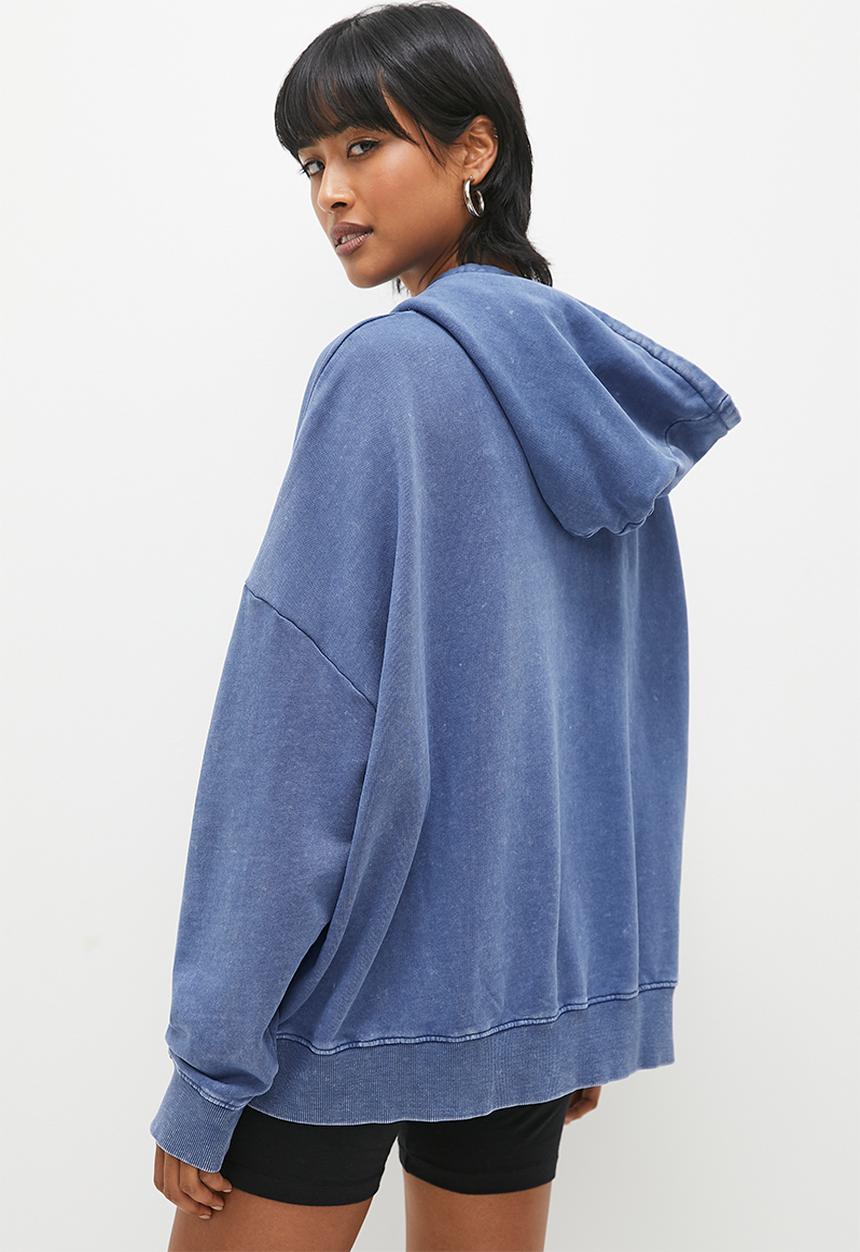 Superbalist - Acid oversized hoodie - denim blue