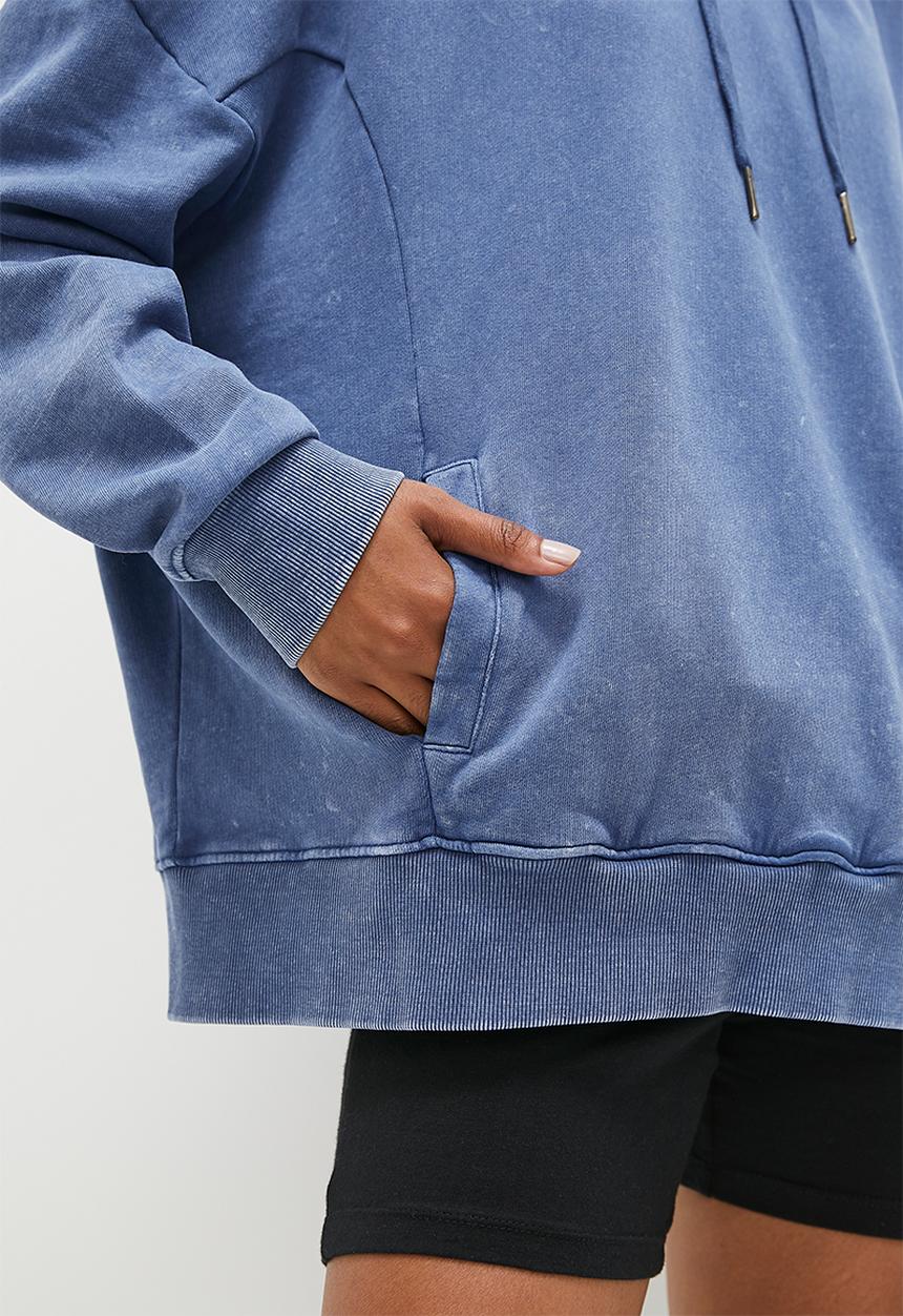 Superbalist - Acid oversized hoodie - denim blue