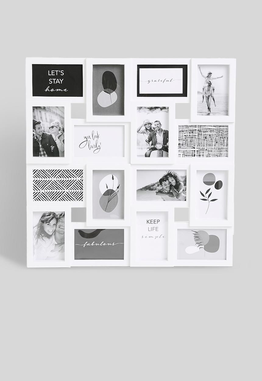 H&S - Collage photo frame - white