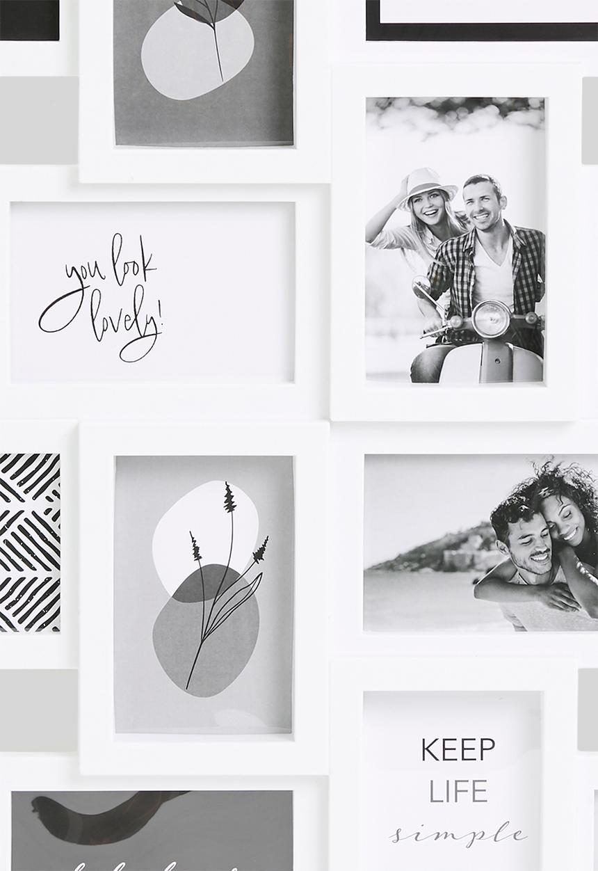 H&S - Collage photo frame - white