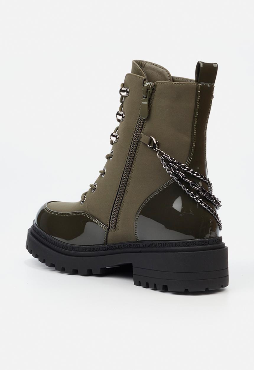 Miss Black - Cure 1 military boot - olive