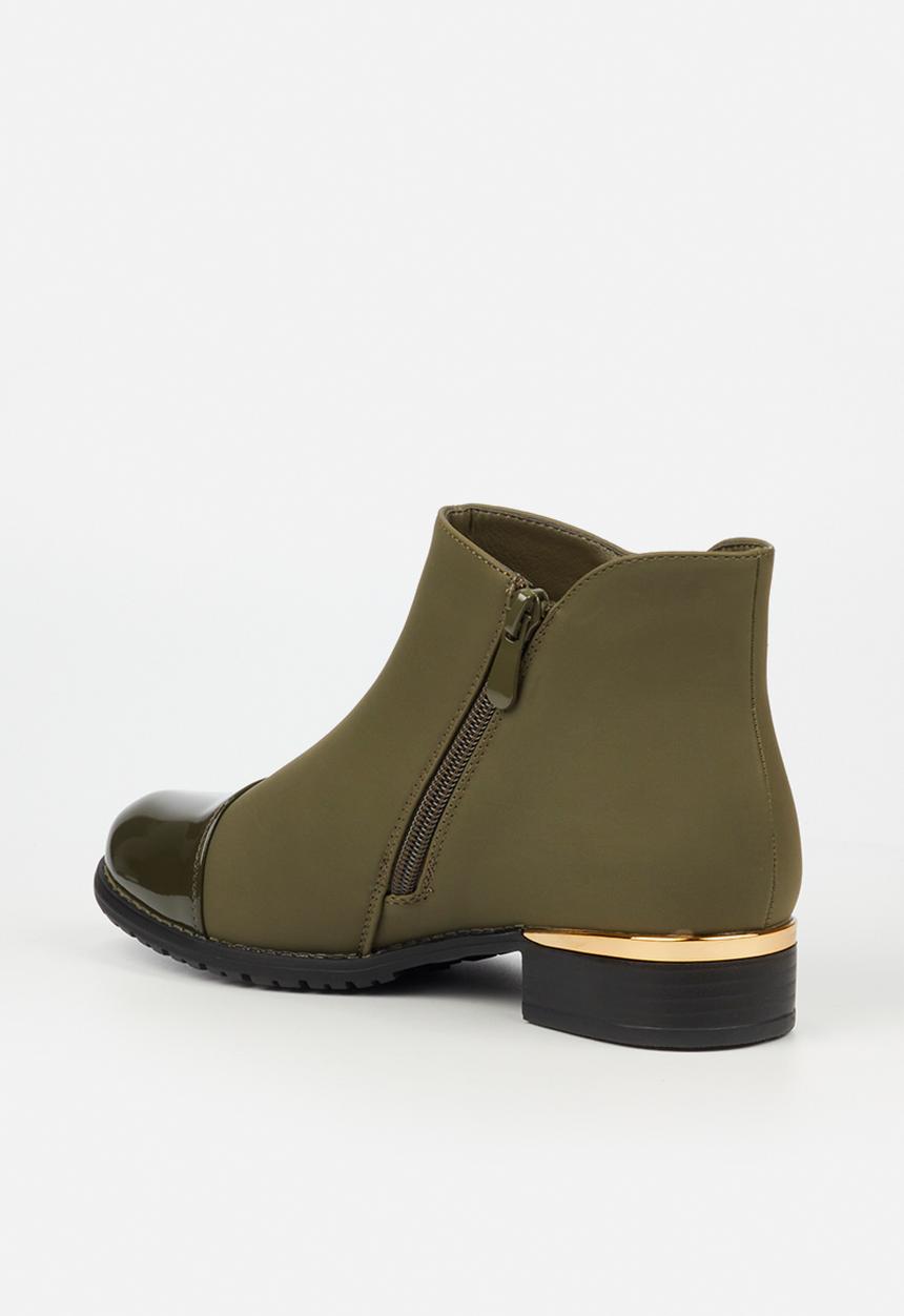 Miss Black - Hadar 1 ankle boot -  olive
