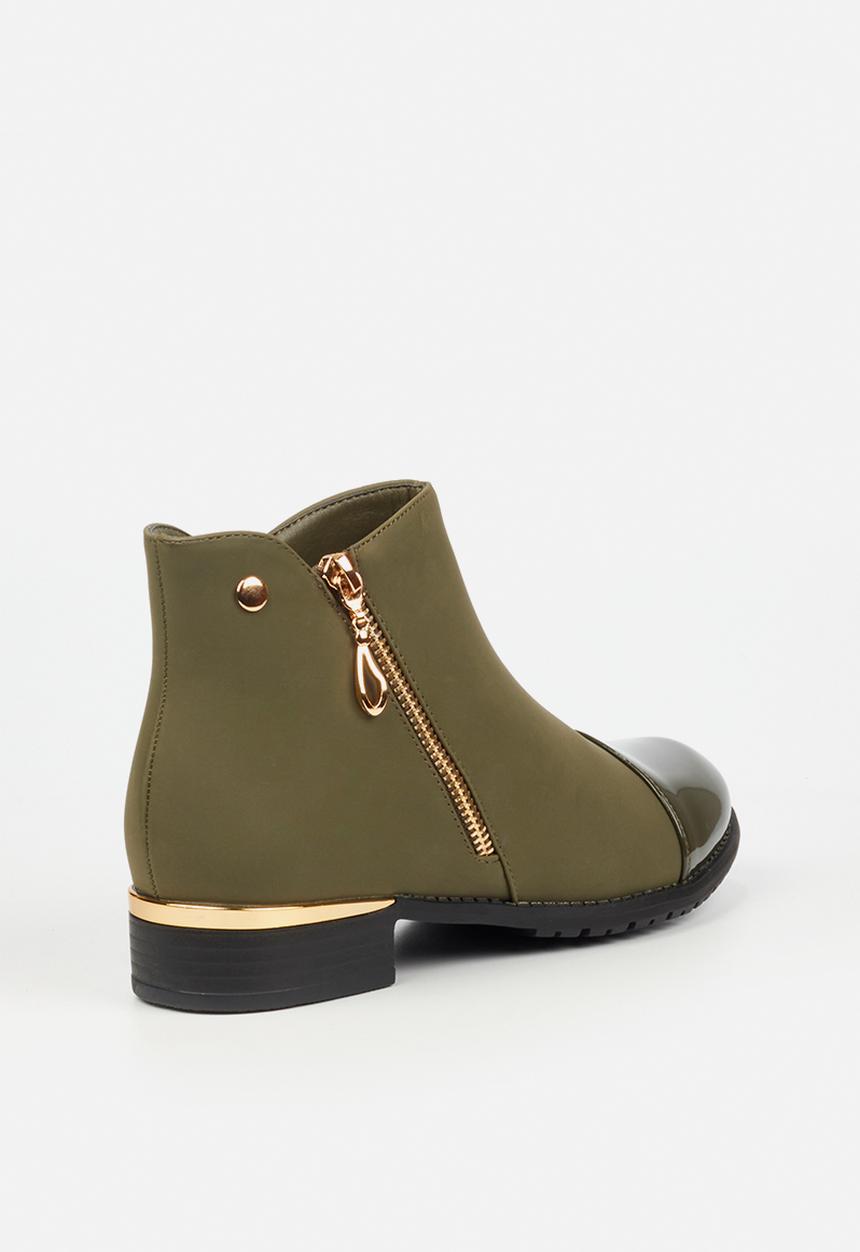 Miss Black - Hadar 1 ankle boot -  olive