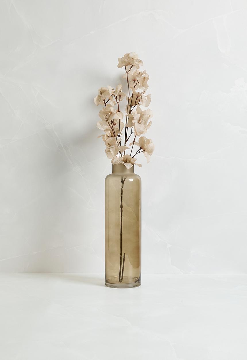 Present Time - Artificial flower stem - warm grey