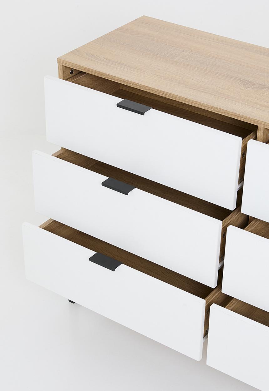 Sixth Floor - Arlo 6 drawer storage - white