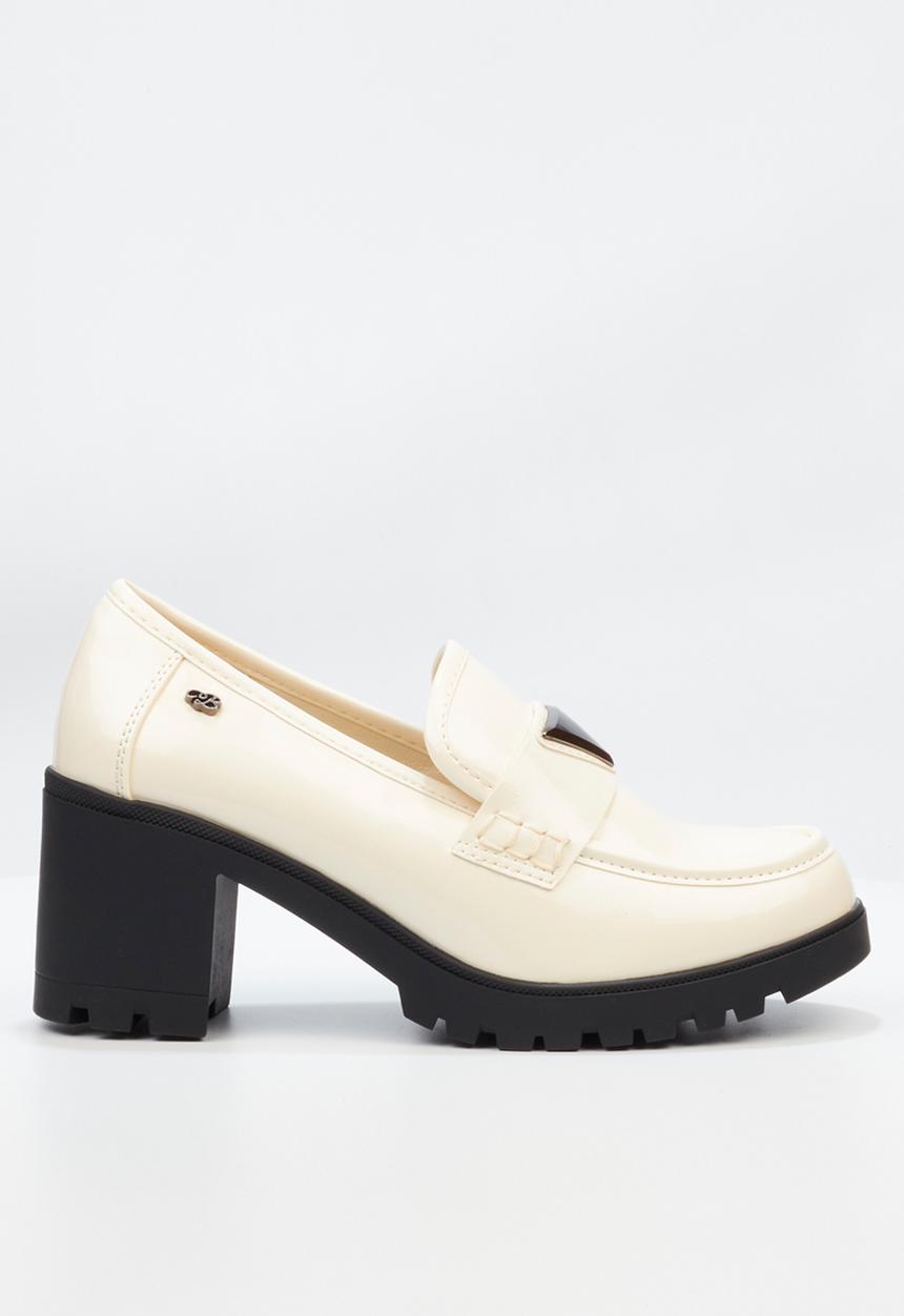 Miss Black - Crave 1 heeled loafer - bone