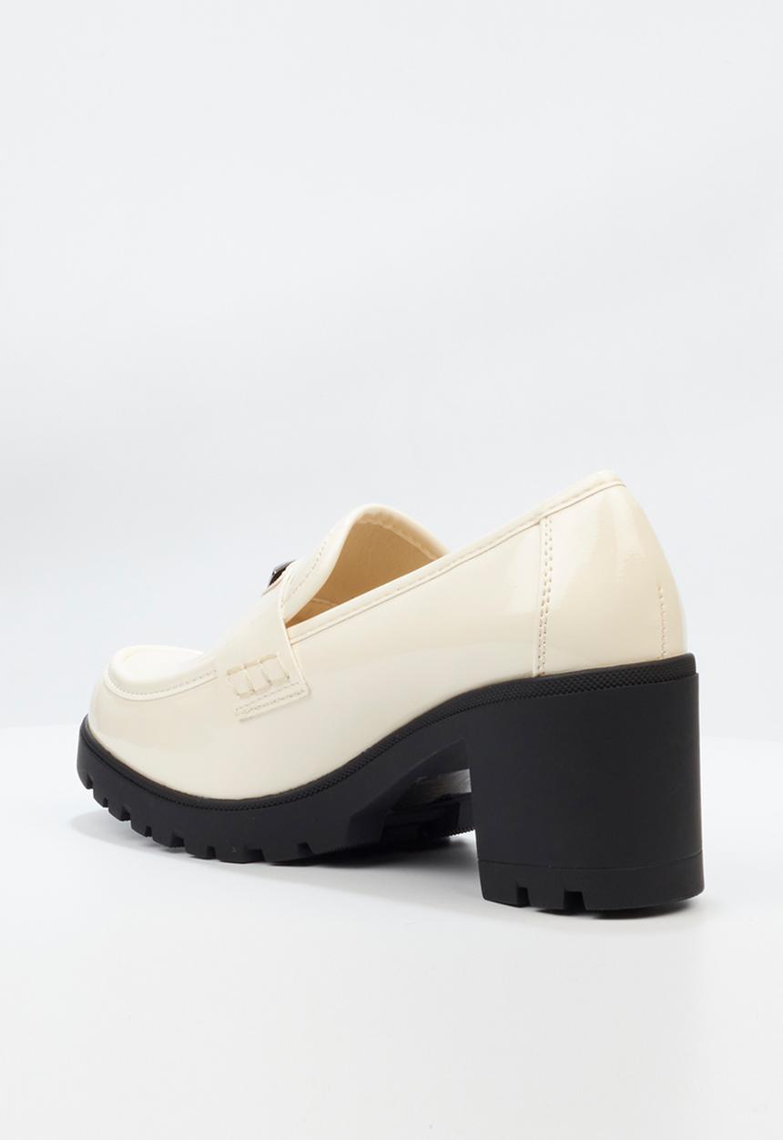 Miss Black - Crave 1 heeled loafer - bone