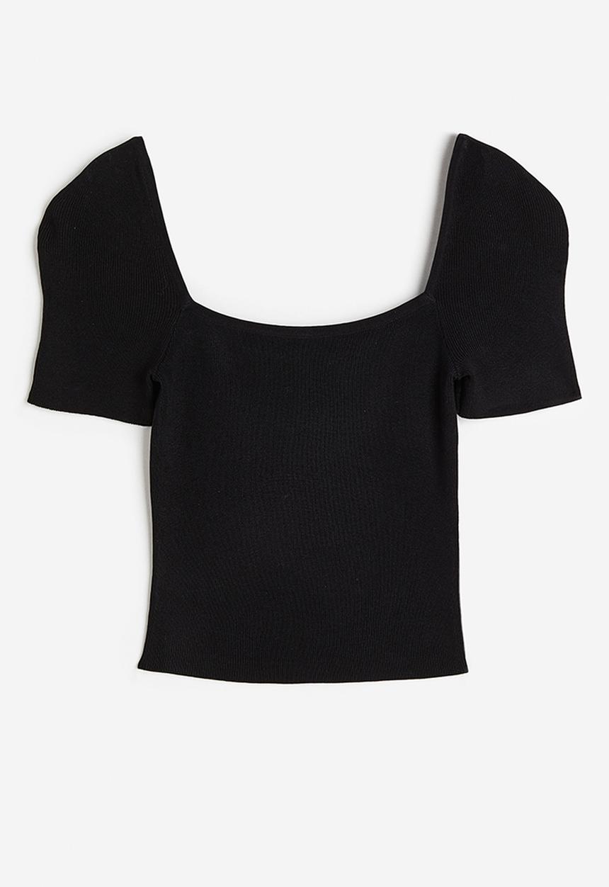 H&M - Fine-knit top - black