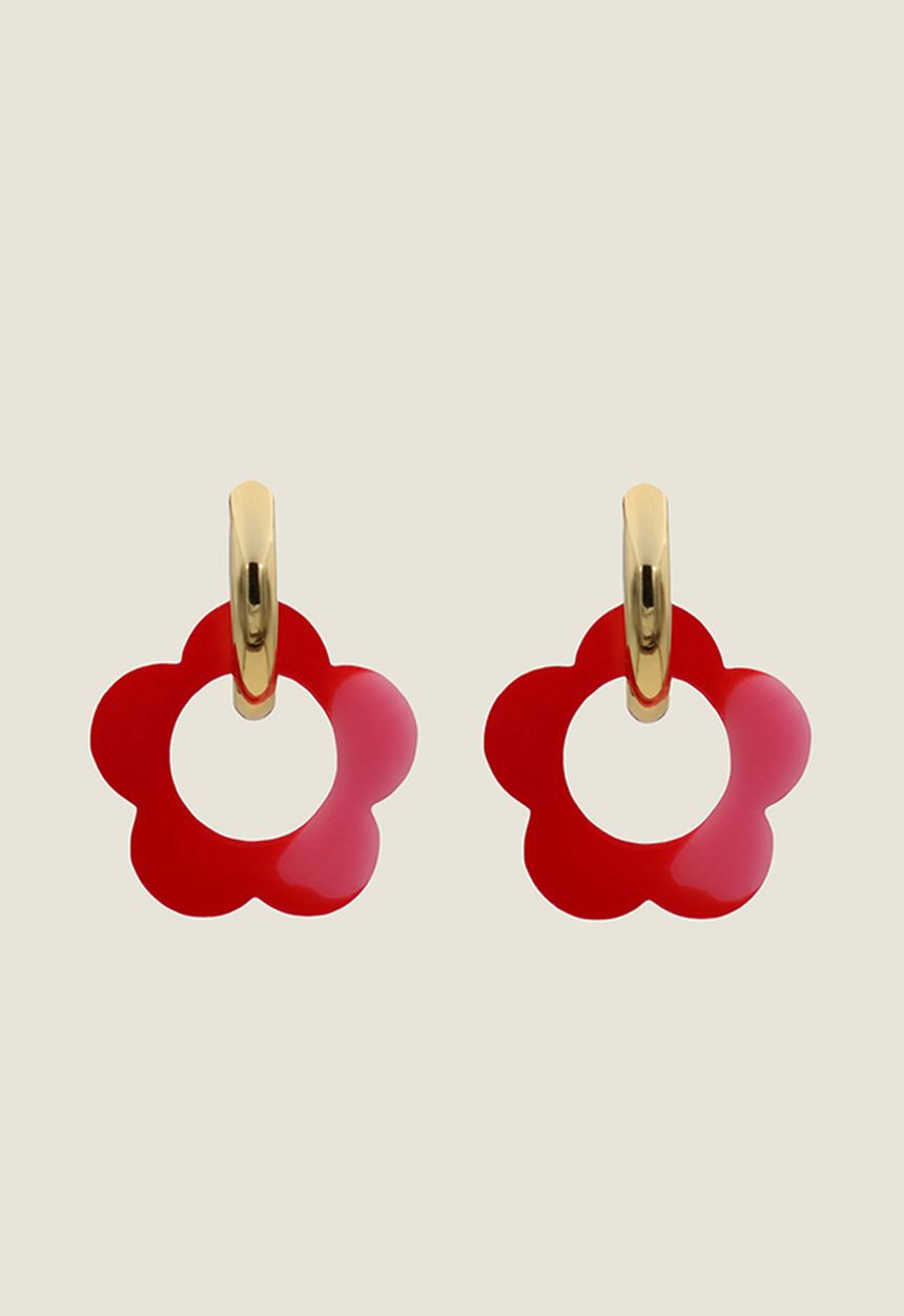 Pina Jewels - Daisy Charms - Pink & Red