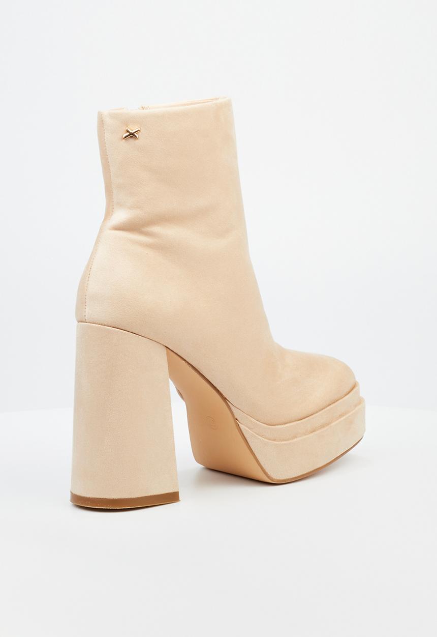 Rock & Co - Shock 2 platform block heel boot - bone