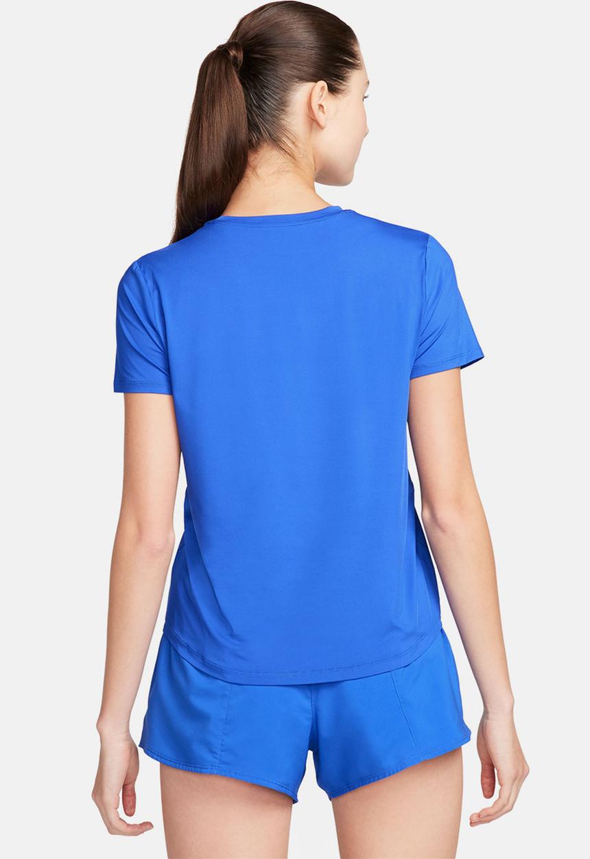 Nike - W nk one swsh hbr df ss top - hyper royal/white