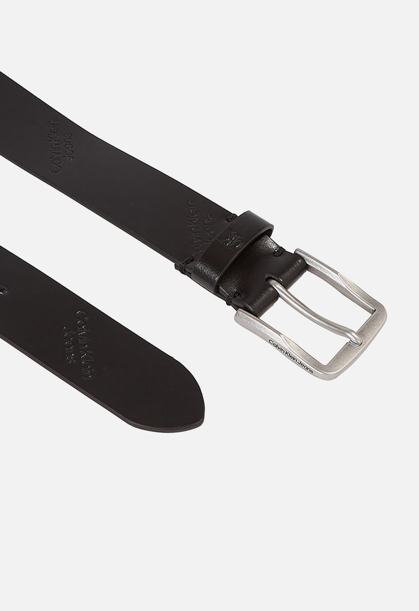 Calvin Klein - Fl cl ro lthr aop belt 35mm - black