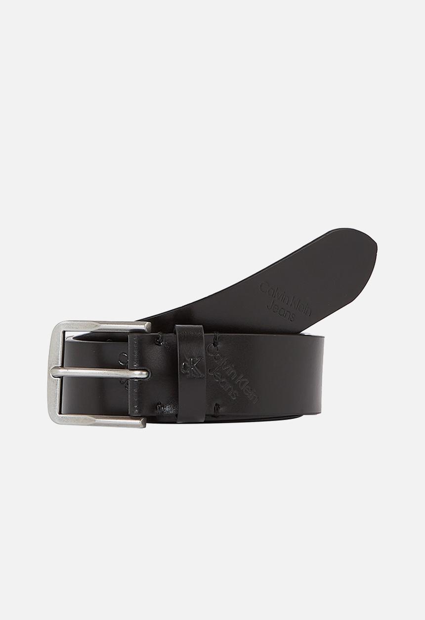 Calvin Klein - Fl cl ro lthr aop belt 35mm - black