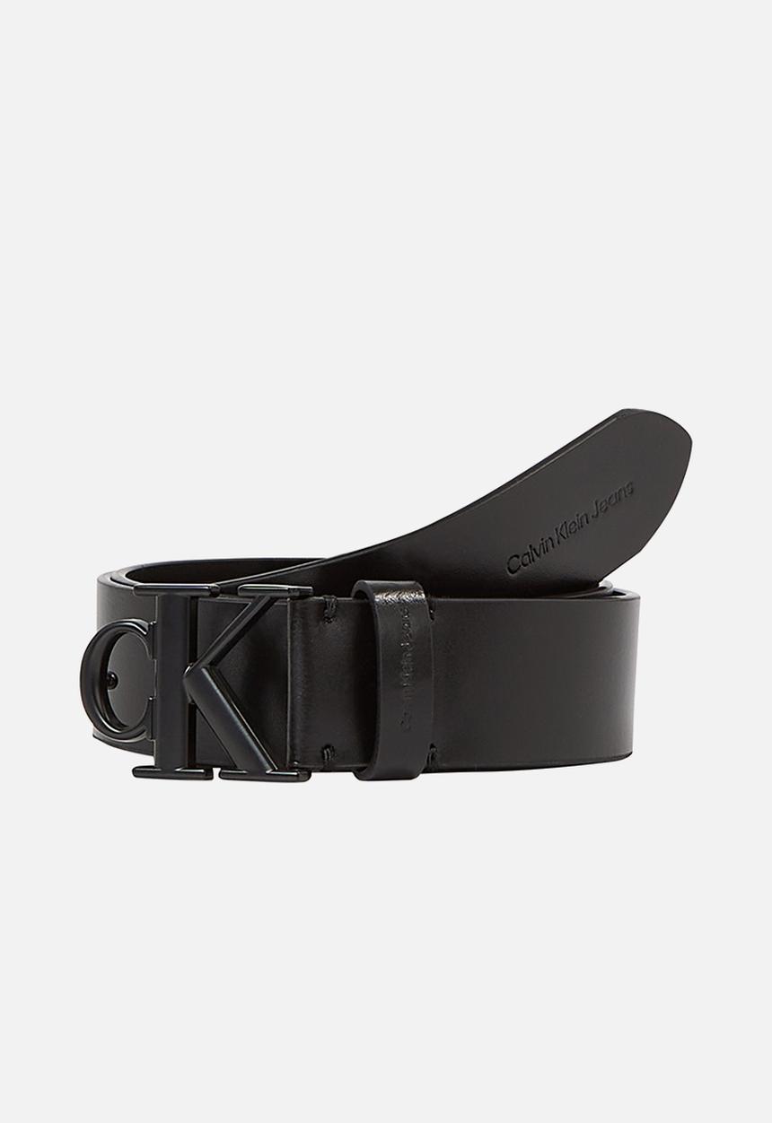 Calvin Klein - Round mono pl lthr sm belt 35mm - Black