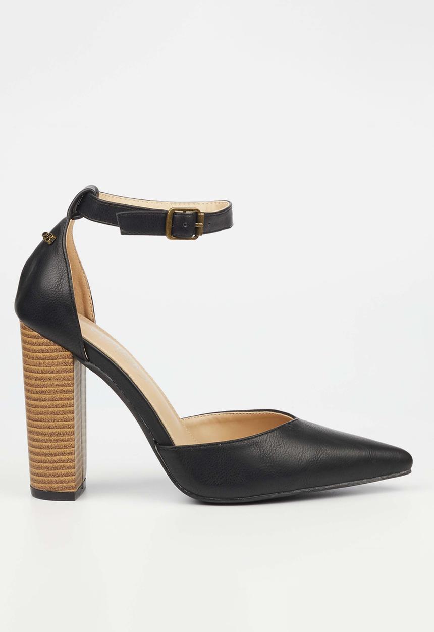 Miss Black - Criss 7 ankle strap heel - black