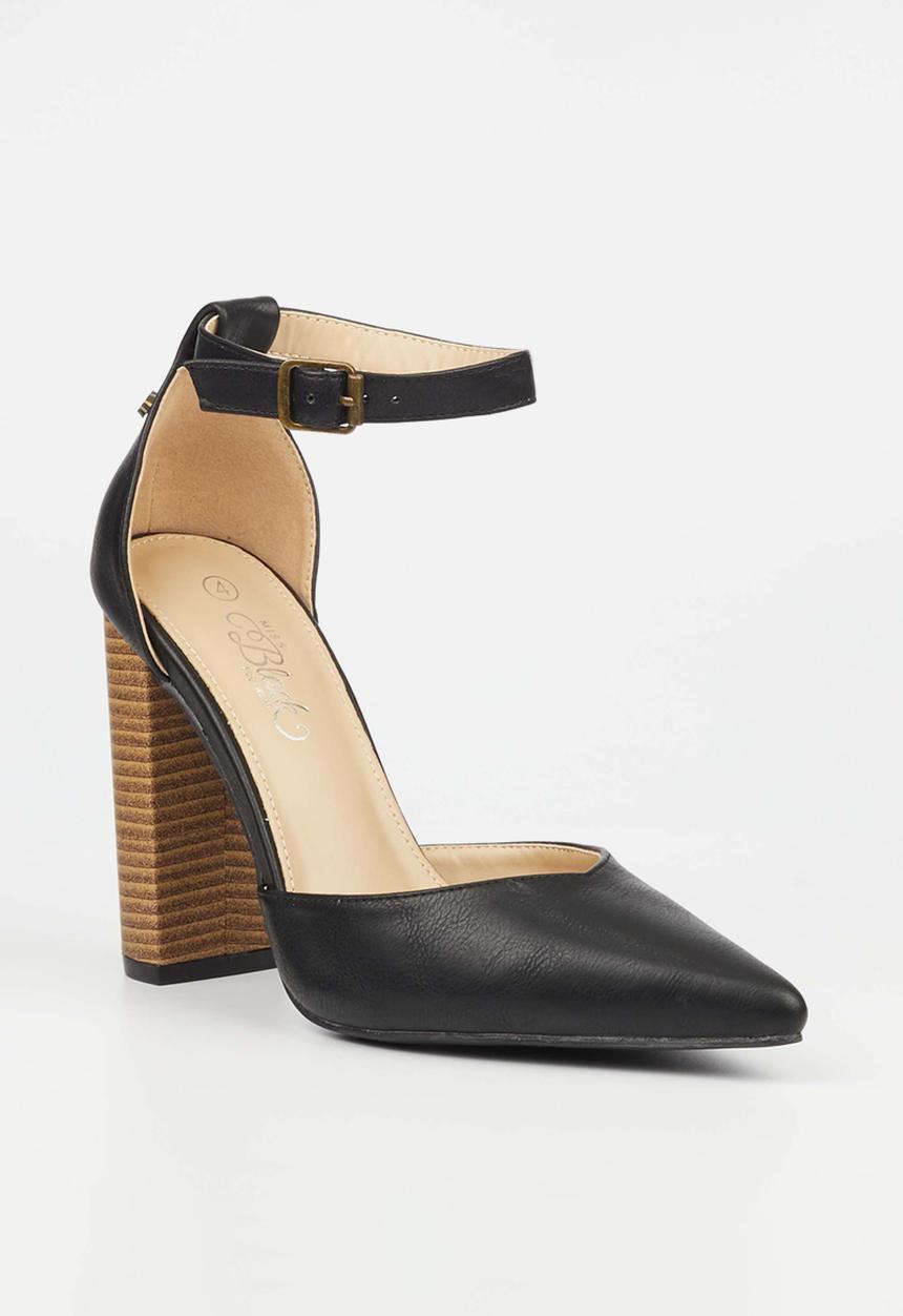Miss Black - Criss 7 ankle strap heel - black