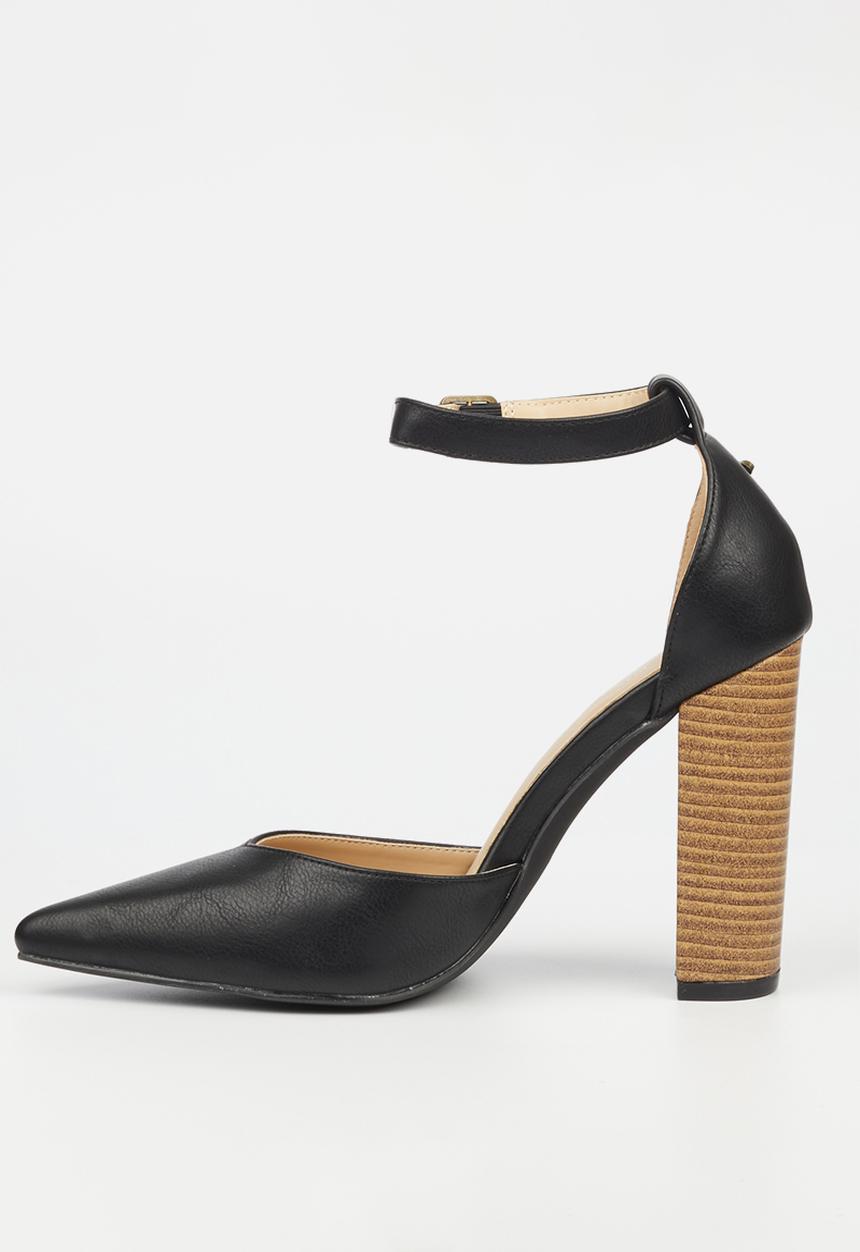Miss Black - Criss 7 ankle strap heel - black