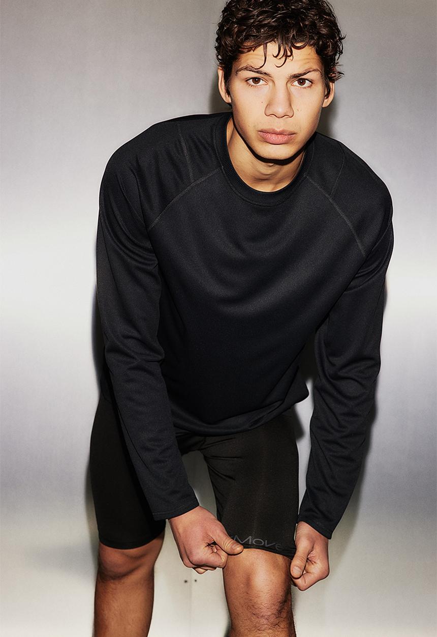 H&M - Drymove™ long-sleeved sports top - black