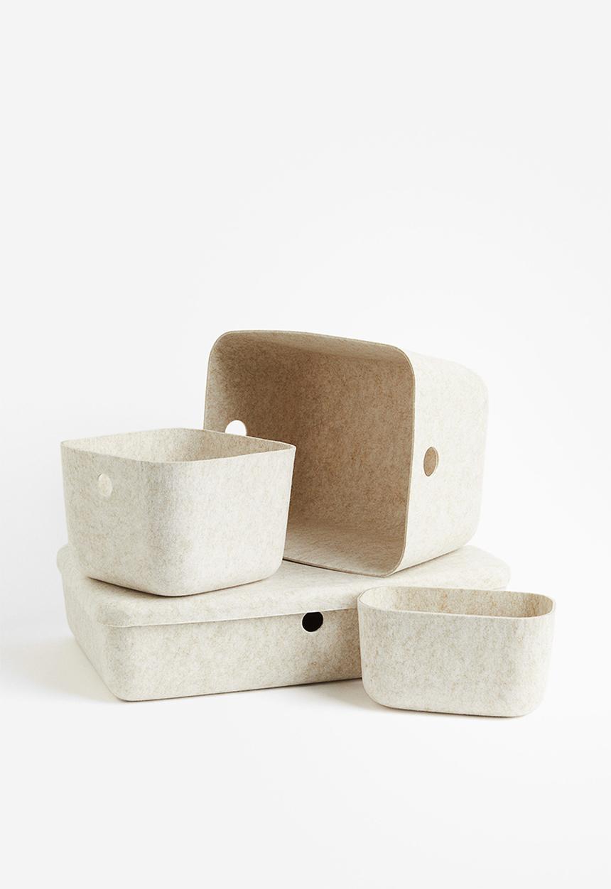 H&M - Felted storage basket - beige