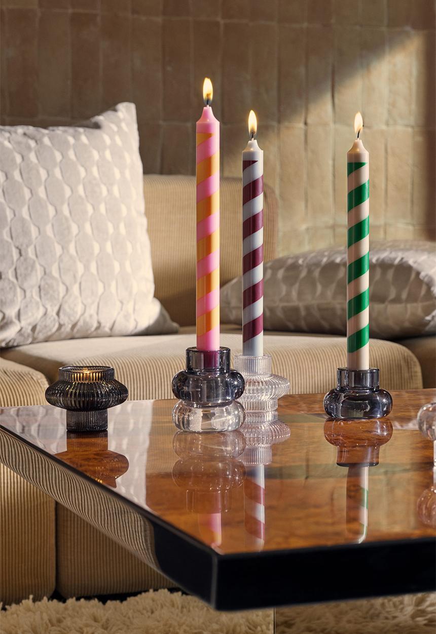 H&M - Glass candle holder - grey
