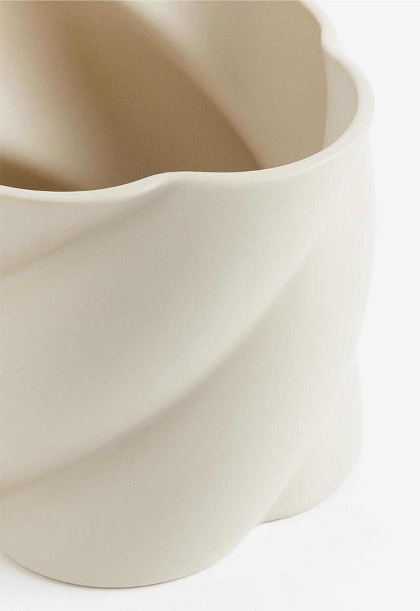 H&M - Stoneware plant pot - white