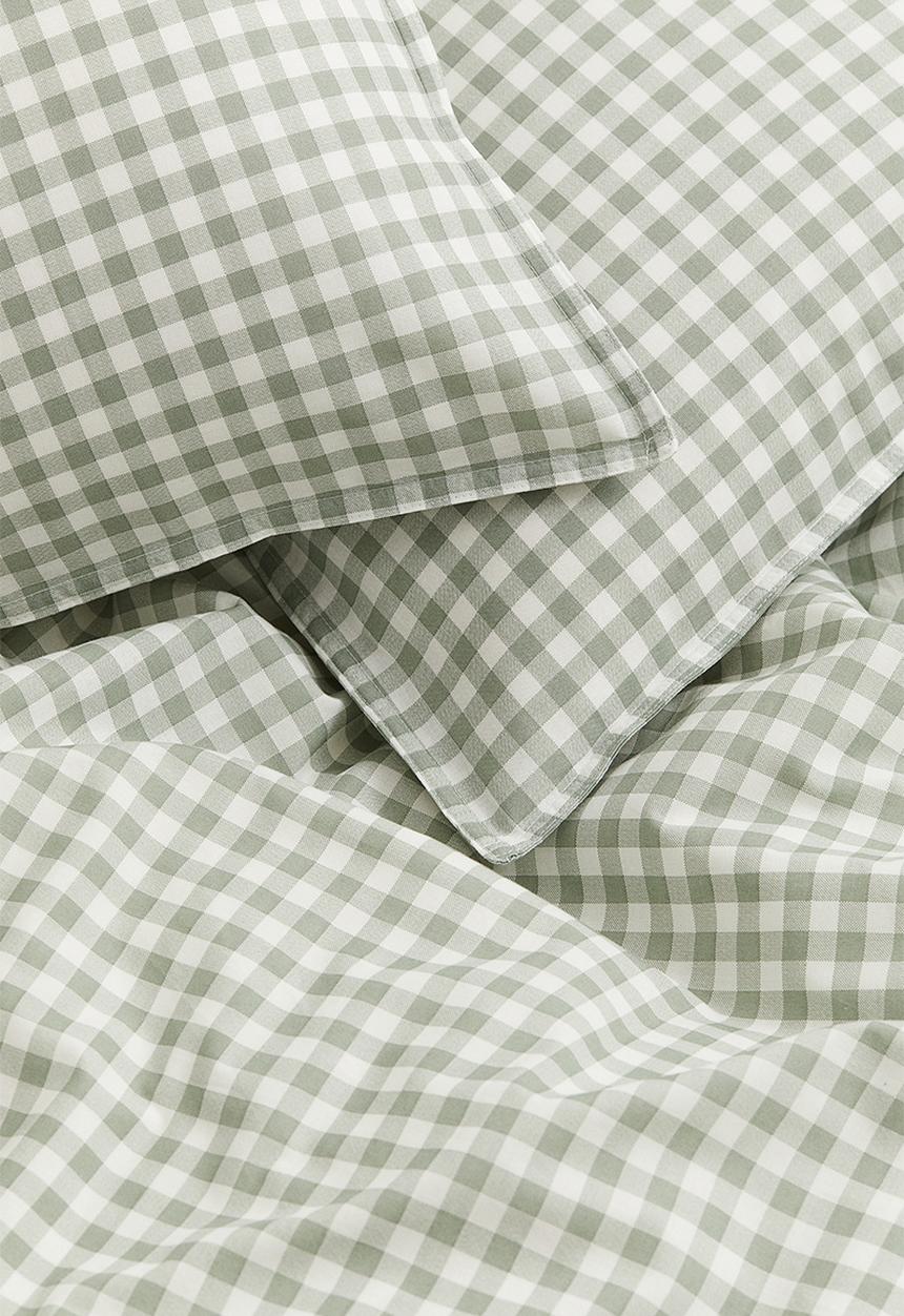 H&M - Patterned double/king size duvet cover set - green