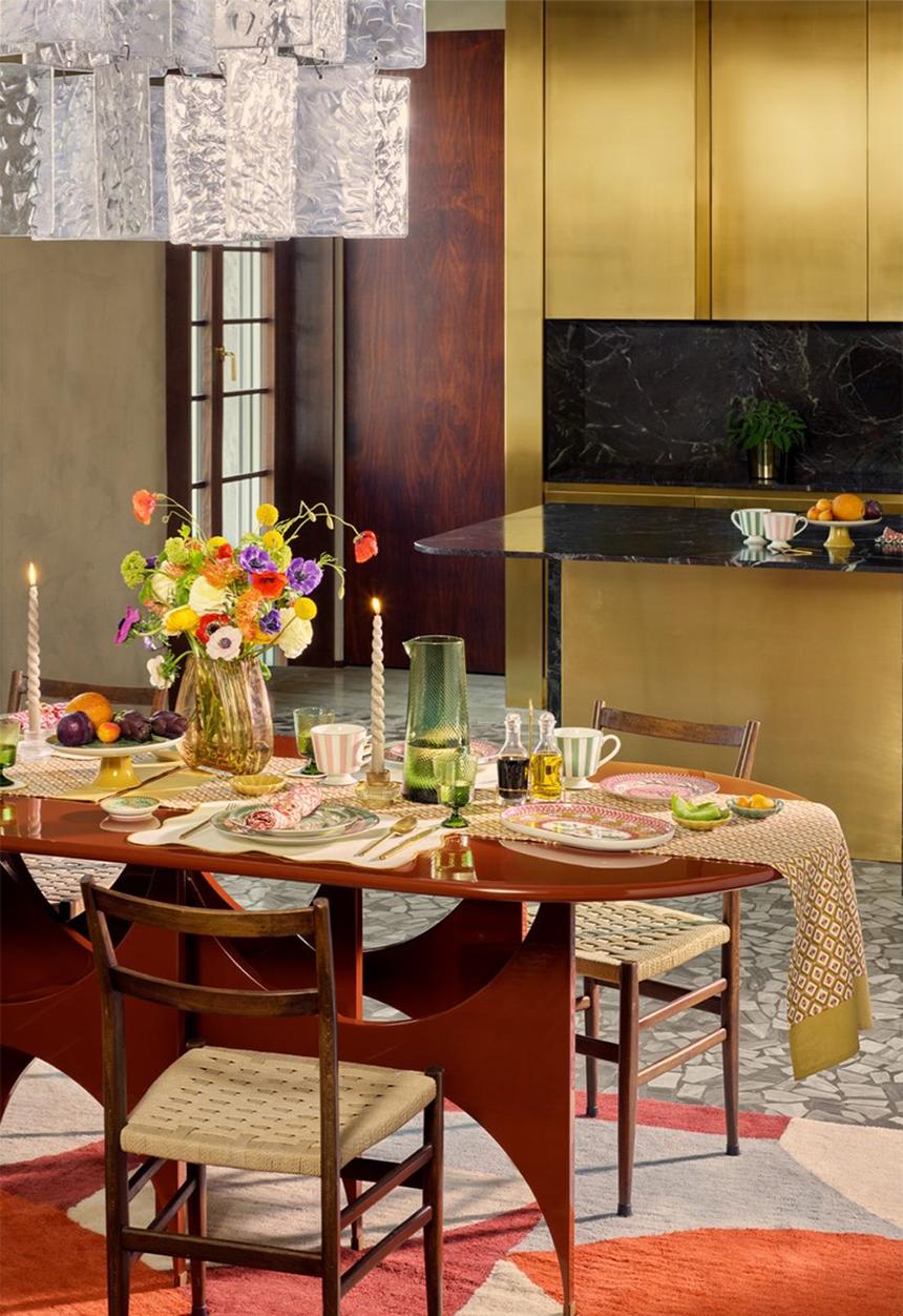 H&M - Patterned table runner - yellow