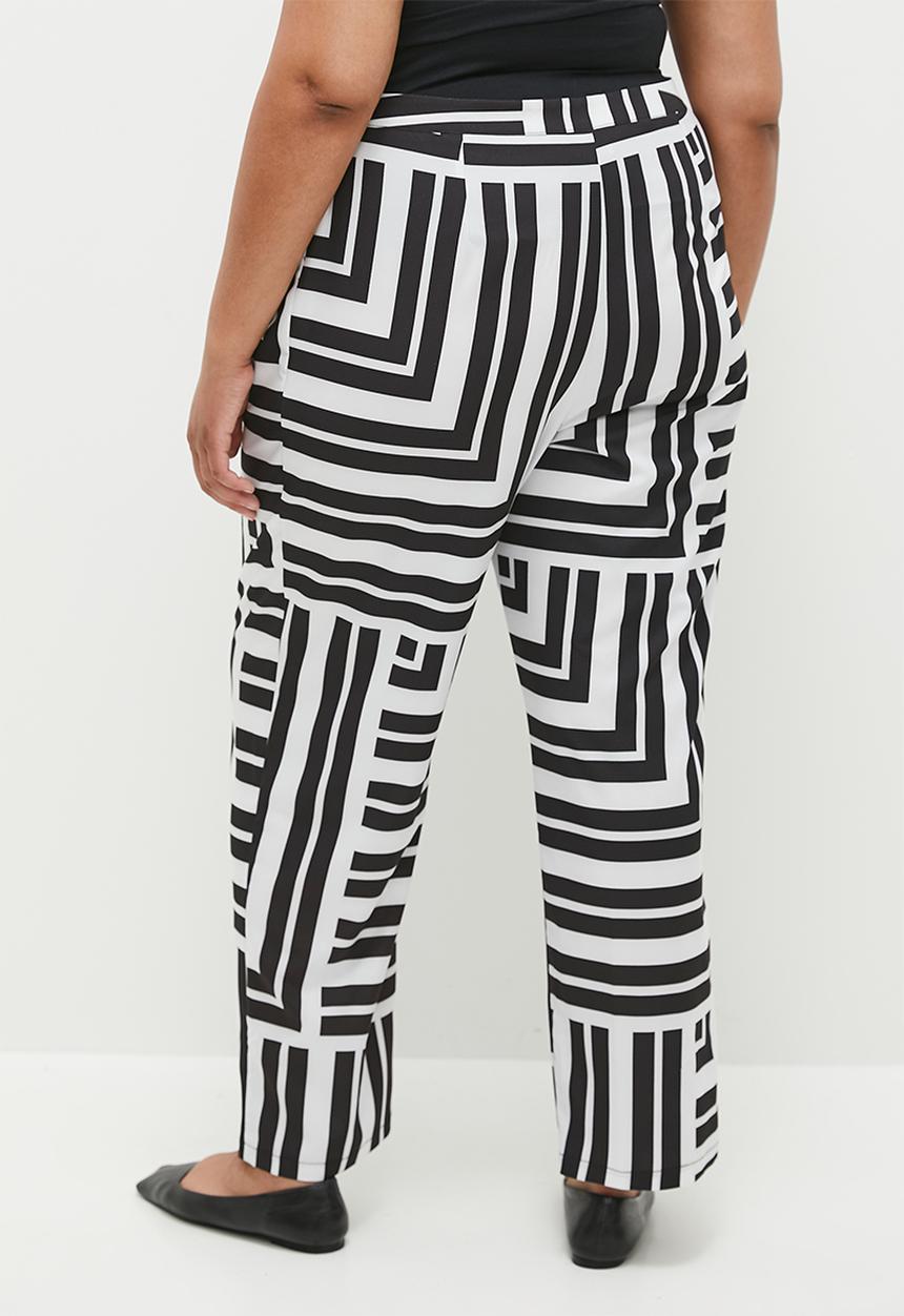 edit - Co-ord straight leg - cutout stripe