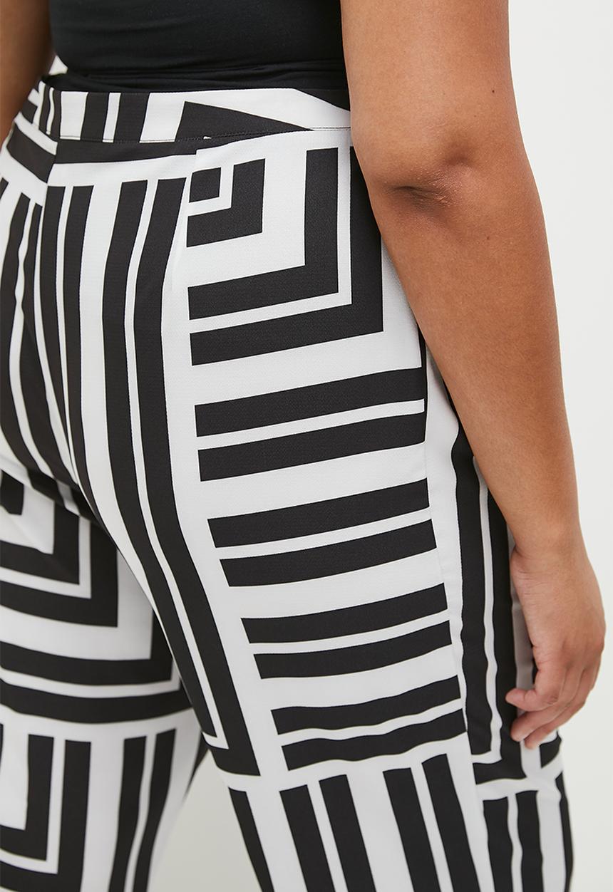 edit - Co-ord straight leg - cutout stripe