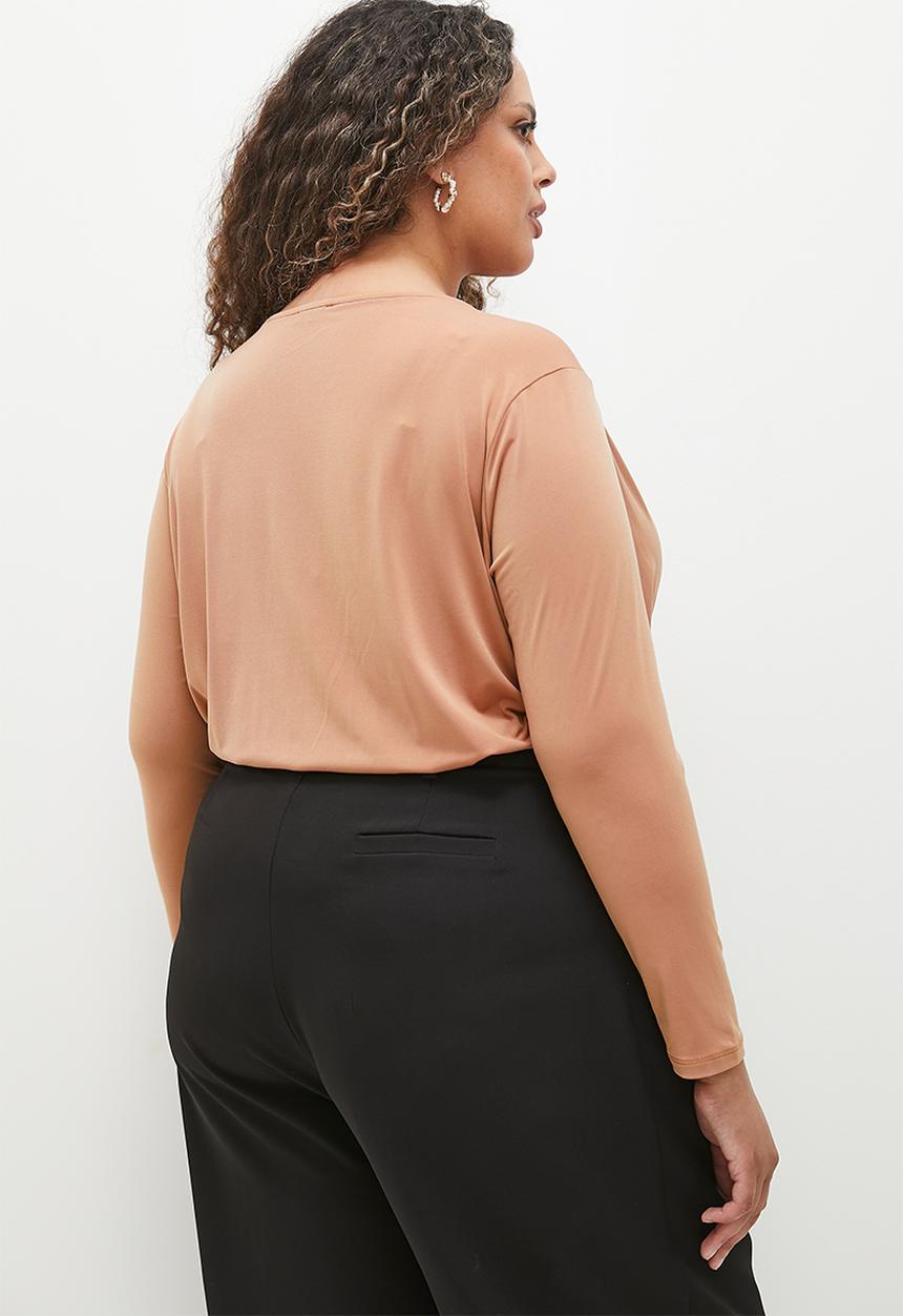 MILLA - V bloson bodysuit plus - neutral 