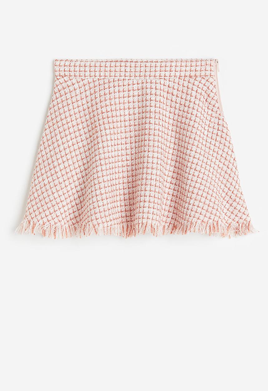 H&M - A-line skirt - Pink Check