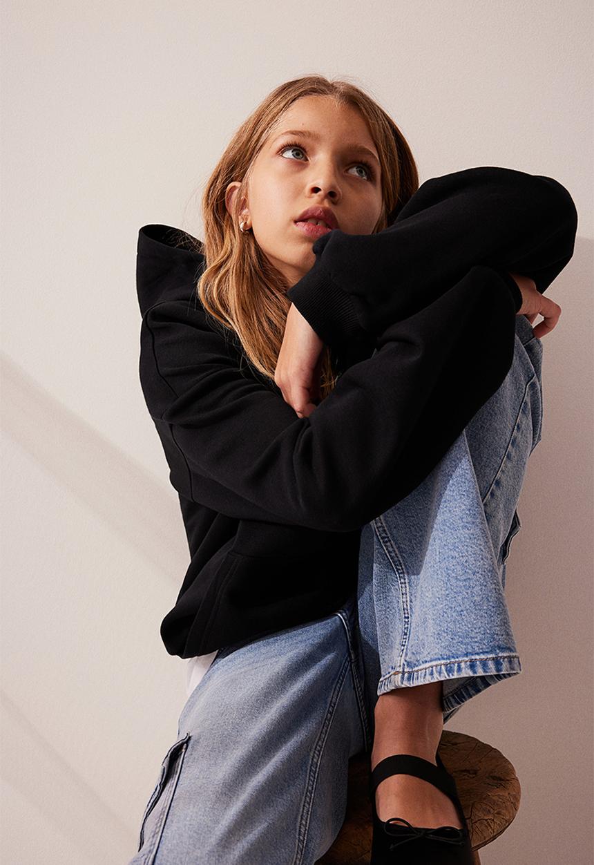 H&M - Oversized hoodie - black