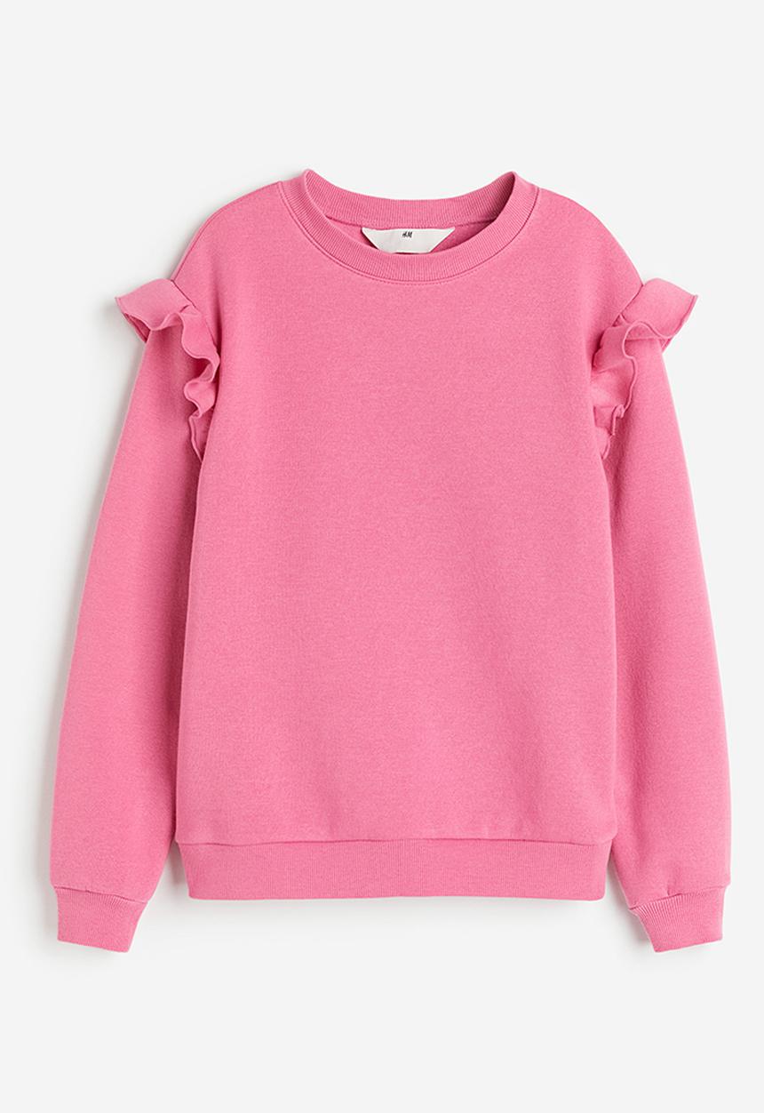 H&M - Frill-trimmed sweatshirt - pink