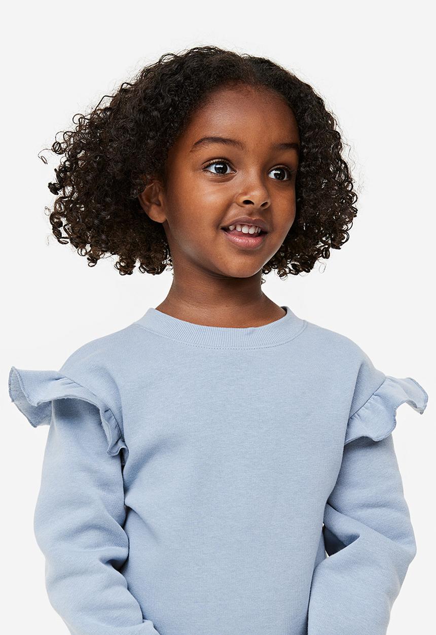 H&M - Frill-trimmed sweatshirt - blue