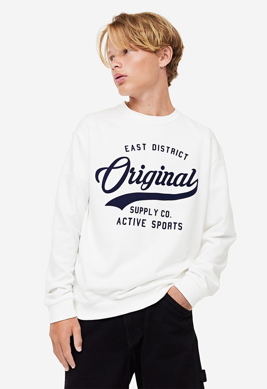 H&M - Printed sweatshirt - white