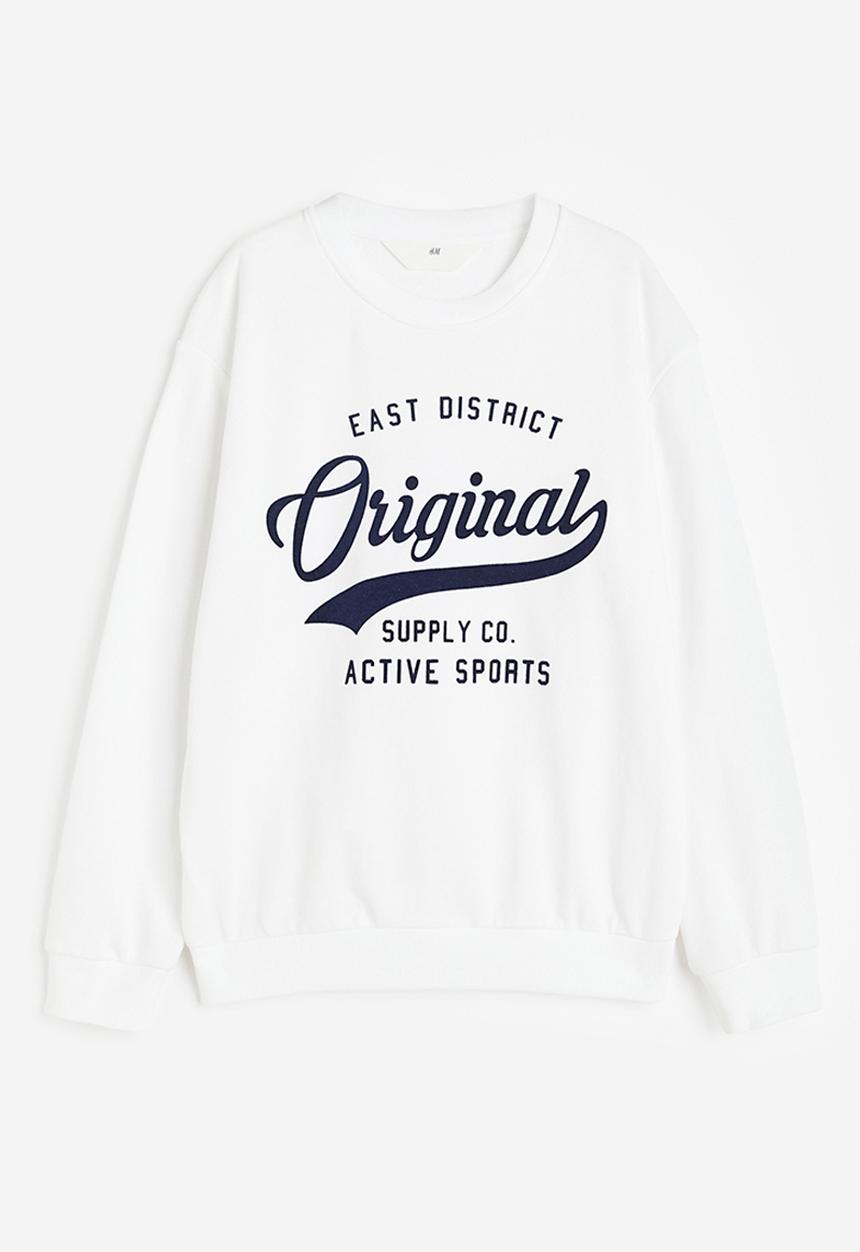 H&M - Printed sweatshirt - white