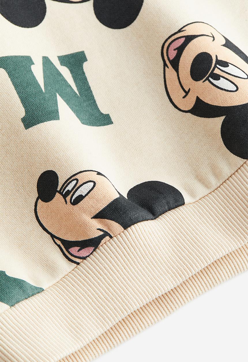 H&M - 2-Piece printed sweatshirt set - Green Mickey Mouse