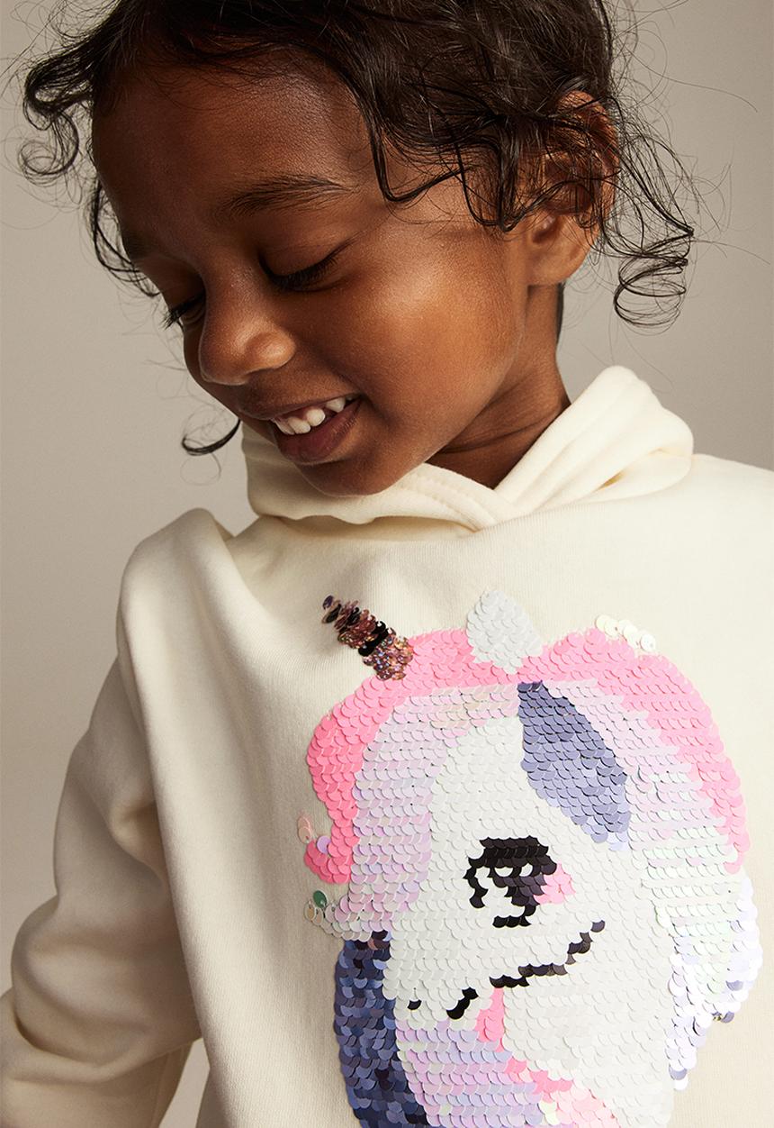 H&M - Printed hoodie - white