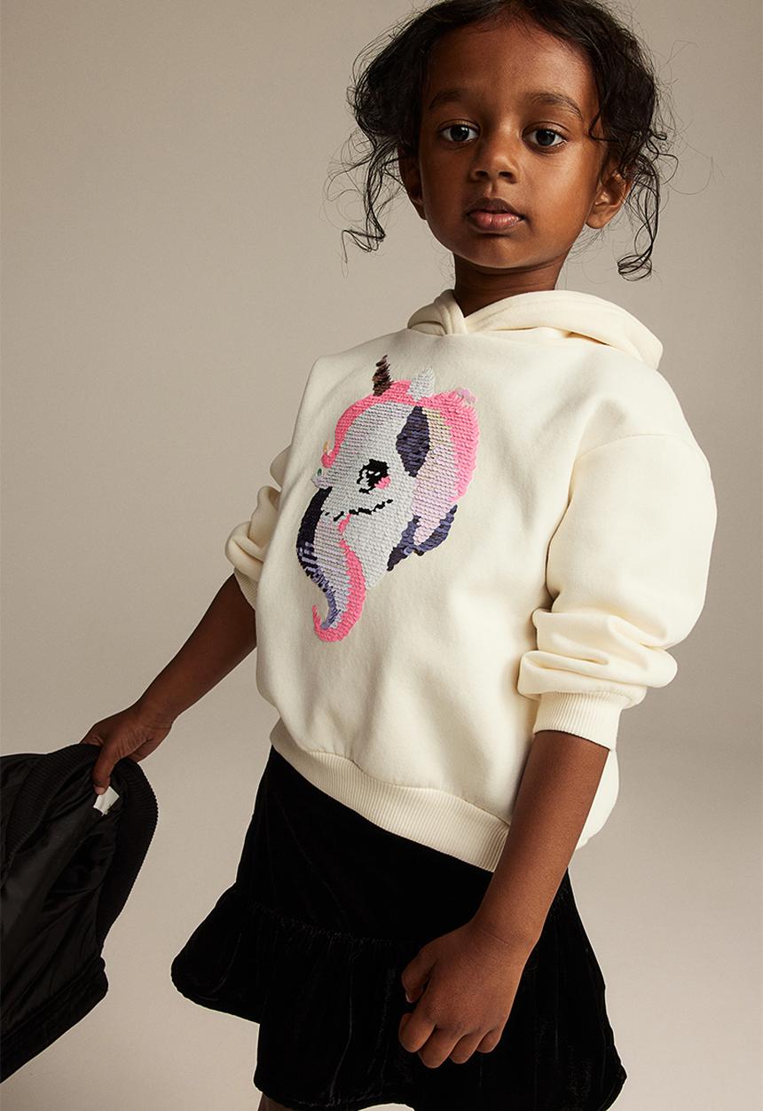 H&M - Printed hoodie - white