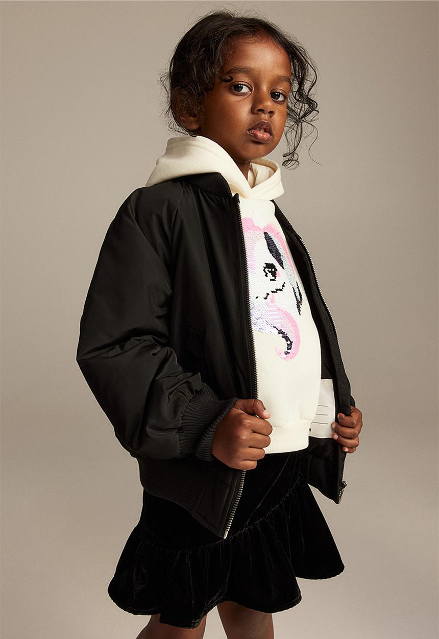 H&M - Printed hoodie - white
