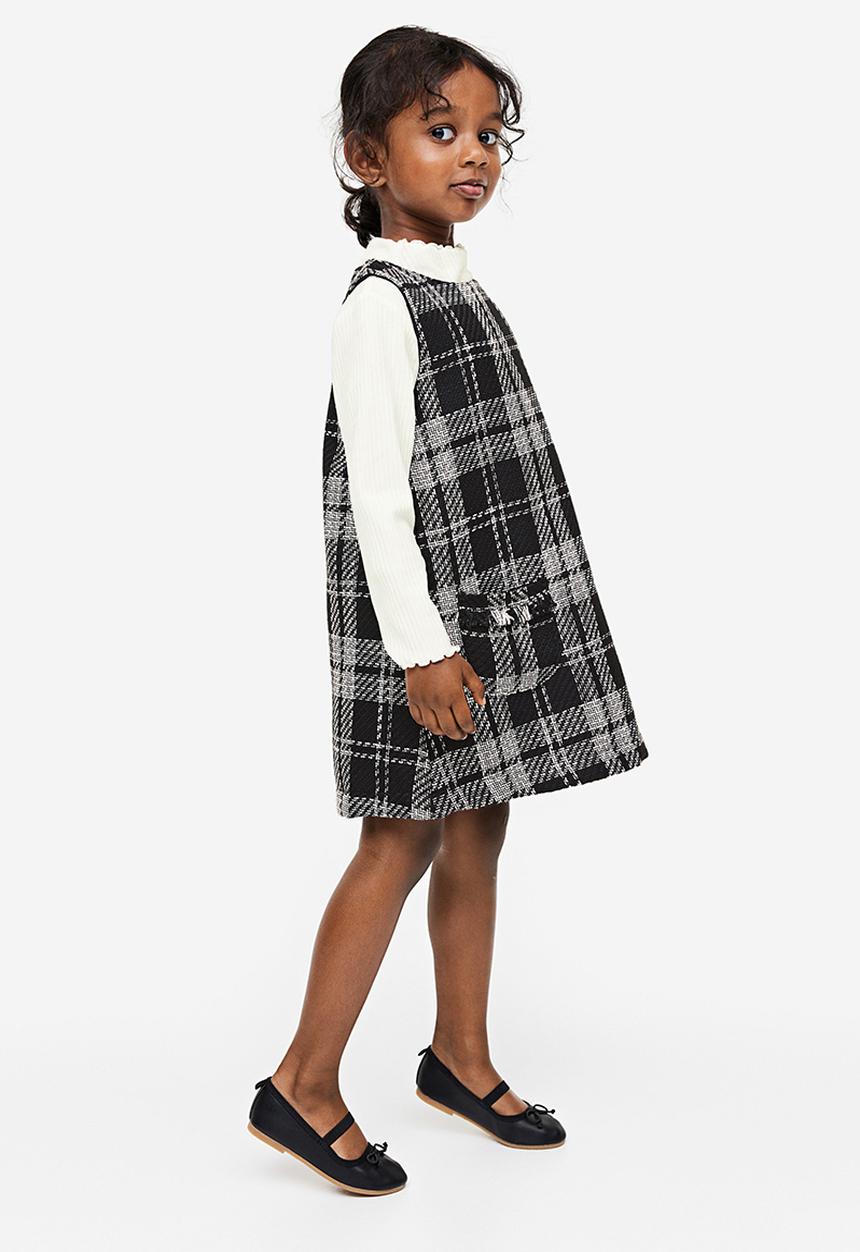 H&M - 2-Piece top and dress set - Black Check