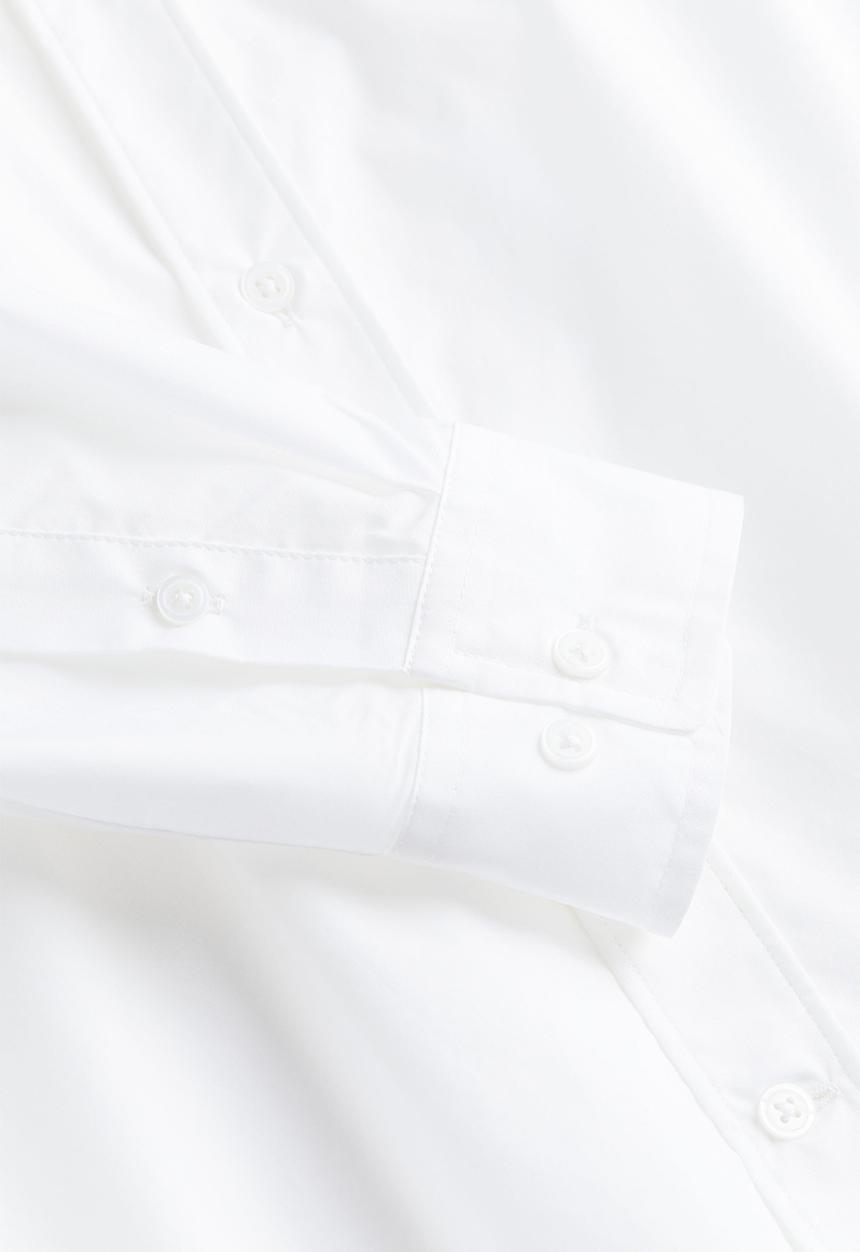 H&M - Relaxed fit poplin shirt - white