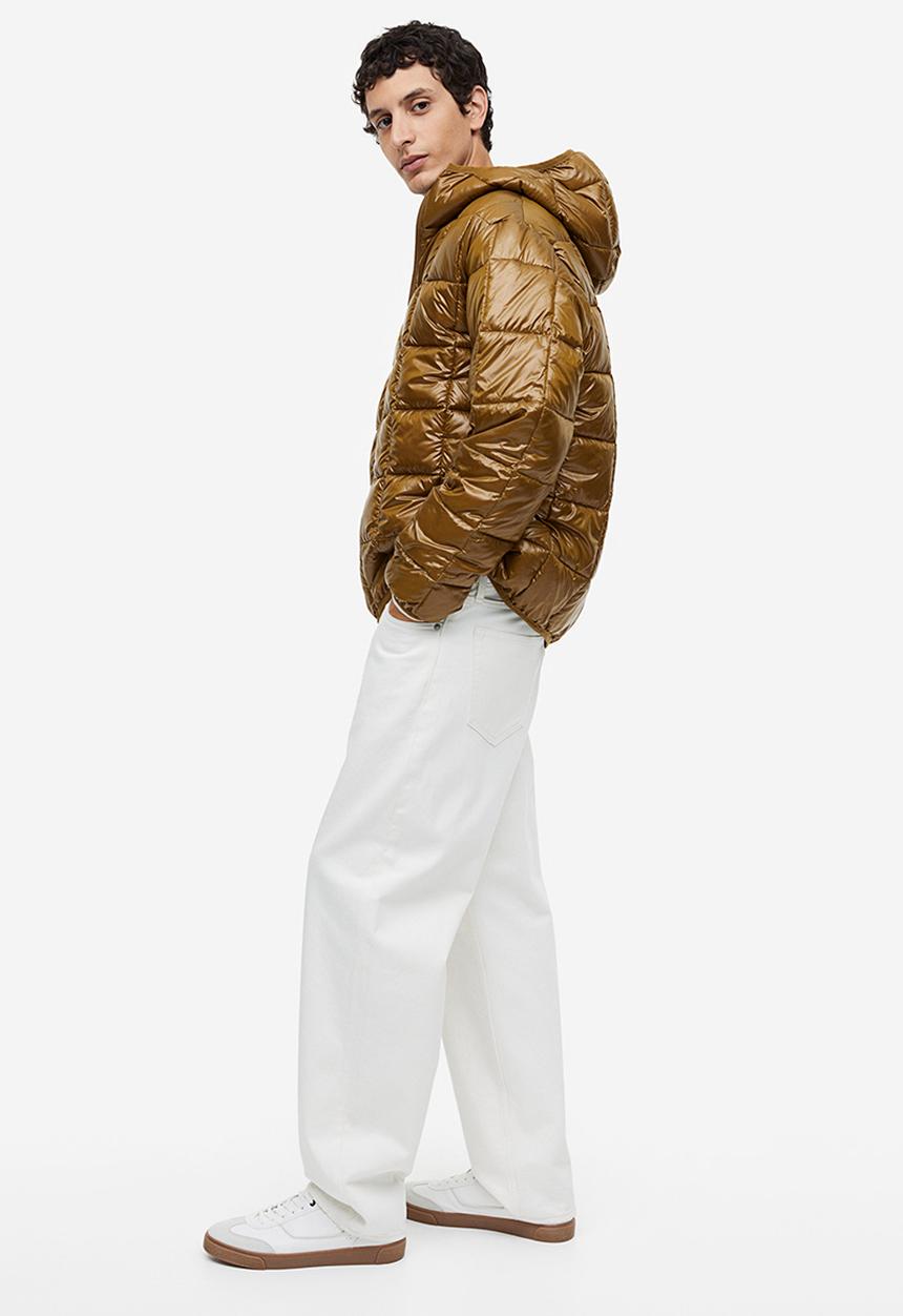 H&M - Regular fit lightweight puffer jacket - dark yellow