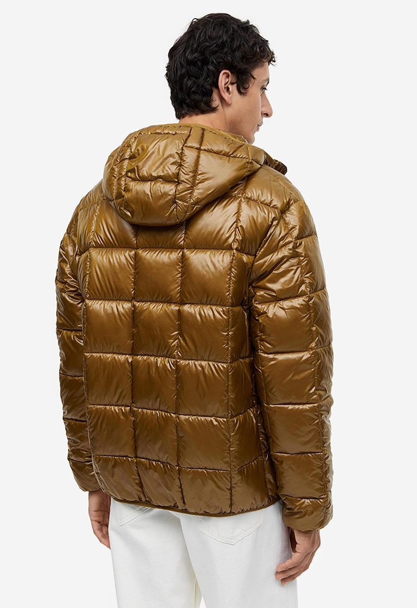 H&M - Regular fit lightweight puffer jacket - dark yellow