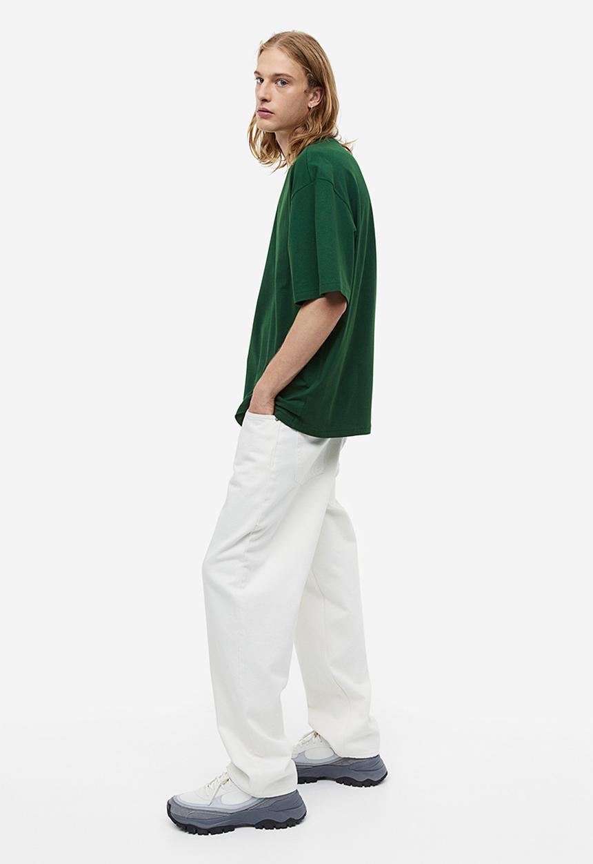 H&M - Loose fit T-shirt - dark green