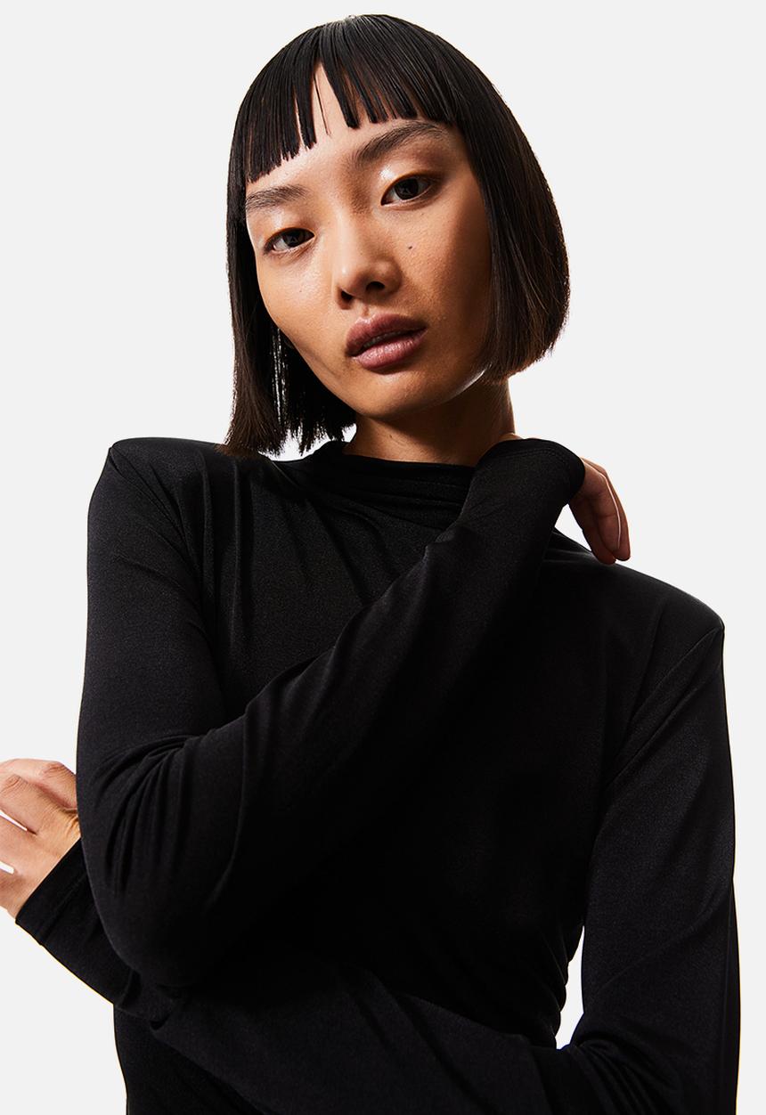 H&M - Draped jersey dress - black