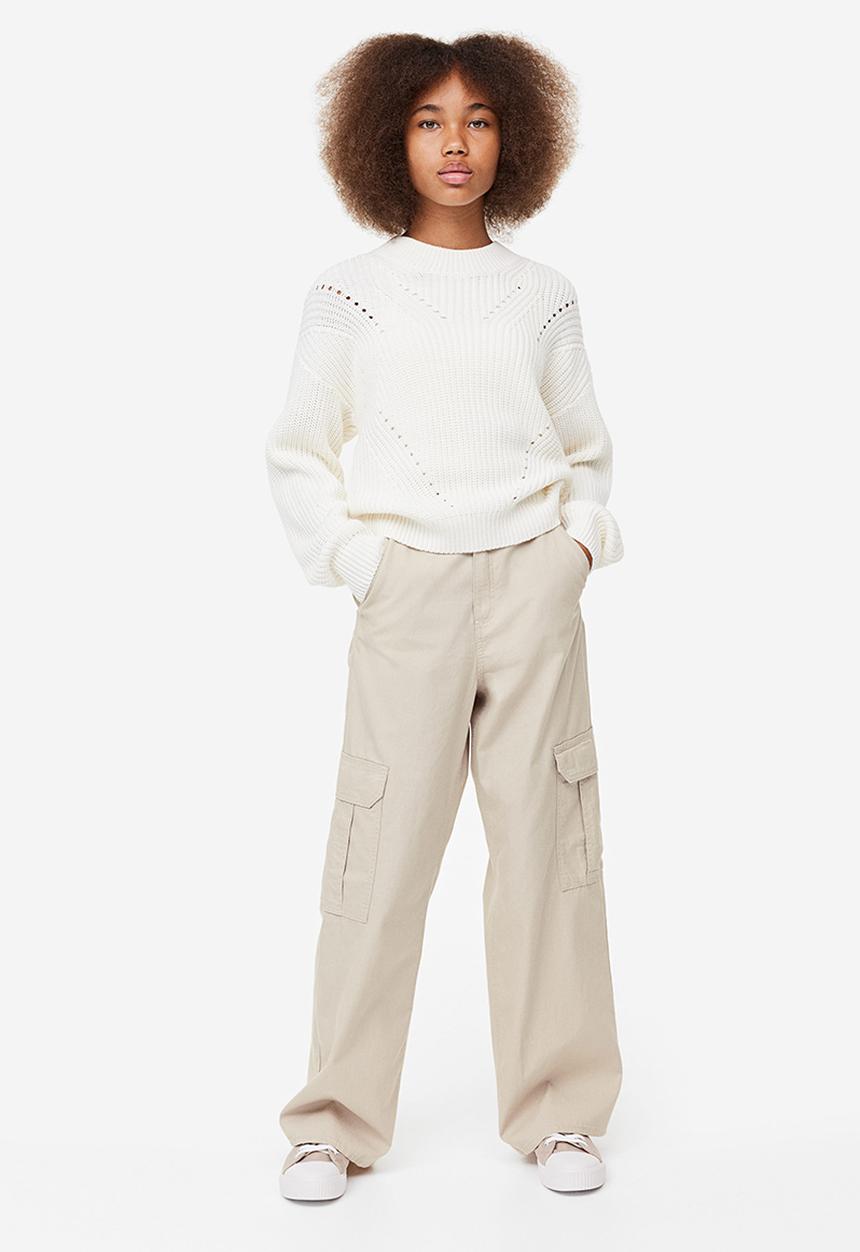H&M - Wide cargo trousers - beige