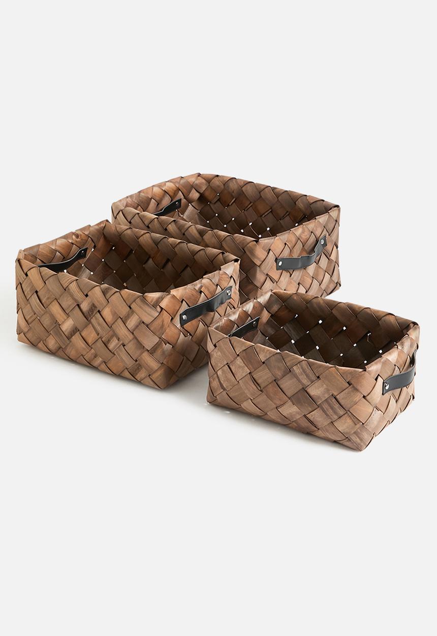 Storage Solutions - Nested storage basket set of 3 - natural