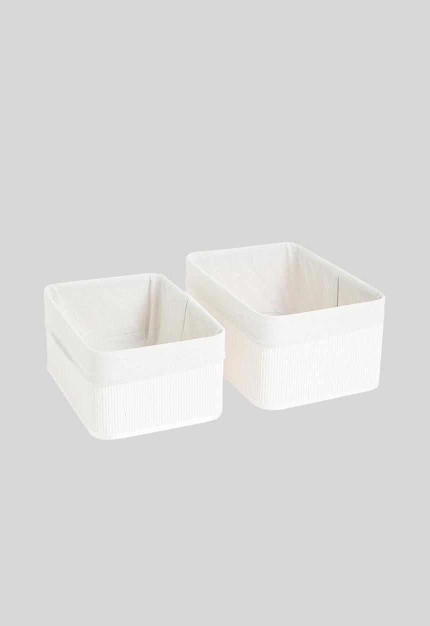 Storage Solutions - Snug bamboo nested storage set of 4 - cream